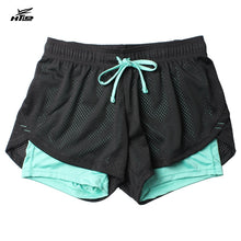 Load image into Gallery viewer, HTLD Summer Double Layer Shorts Women Skinny Fitness Shorts Women Elastic Casual Shorts Female Joggings pantalones cortos mujer