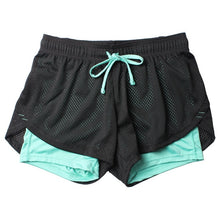 Load image into Gallery viewer, HTLD Summer Double Layer Shorts Women Skinny Fitness Shorts Women Elastic Casual Shorts Female Joggings pantalones cortos mujer