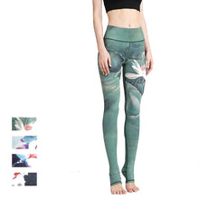 Load image into Gallery viewer, Women Sexy Yoga Pants Printed Dry Fit Sport Pants Elastic Fitness Gym Pants Workout Running Tight Sport Leggings Female Trousers