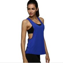 Load image into Gallery viewer, 10 Colors Summer Sexy Women's Tank Tops Quick Drying Loose Breathable Fitness Sleeveless Vest Workout Top Exercise T-shirt plus