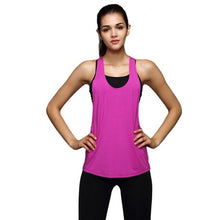 Load image into Gallery viewer, 10 Colors Summer Sexy Women's Tank Tops Quick Drying Loose Breathable Fitness Sleeveless Vest Workout Top Exercise T-shirt plus