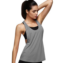 Load image into Gallery viewer, 10 Colors Summer Sexy Women's Tank Tops Quick Drying Loose Breathable Fitness Sleeveless Vest Workout Top Exercise T-shirt plus