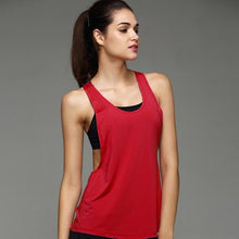 Load image into Gallery viewer, 10 Colors Summer Sexy Women's Tank Tops Quick Drying Loose Breathable Fitness Sleeveless Vest Workout Top Exercise T-shirt plus