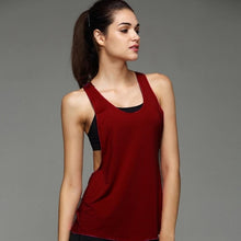 Load image into Gallery viewer, 10 Colors Summer Sexy Women's Tank Tops Quick Drying Loose Breathable Fitness Sleeveless Vest Workout Top Exercise T-shirt plus