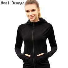 Load image into Gallery viewer, Heal Orange Running Jacket For Women Yoga Zipper Long Sleeve Women Sport Jacket Fitness Ladies Hoodies Sports Women's Clothing