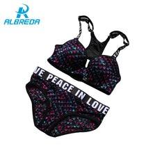 Load image into Gallery viewer, ALBREDA Women Sexy Push Up Bra Sets High Quality Running Yoga Sports Bra Set Adjustable Underwear Panty Suits Brassiere Lingerie