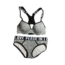 Load image into Gallery viewer, ALBREDA Women Sexy Push Up Bra Sets High Quality Running Yoga Sports Bra Set Adjustable Underwear Panty Suits Brassiere Lingerie