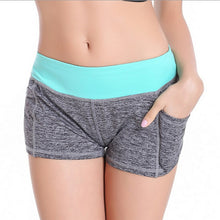 Load image into Gallery viewer, women YOGA sports training running short pants gym sweatpants workout shorts with pocket