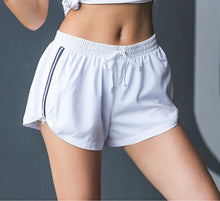 Load image into Gallery viewer, Spring and summer new women's sports shorts Elastic Waist Side zipper side fitness running shorts with lined Anti-light