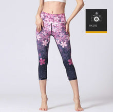 Load image into Gallery viewer, 2018 Women Fitness Leggings Flower Printed Yoga Pant Female Sports Legging Workout Pants Elastic Running Leggings Lady Trousers