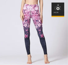 Load image into Gallery viewer, 2018 Women Fitness Leggings Flower Printed Yoga Pant Female Sports Legging Workout Pants Elastic Running Leggings Lady Trousers