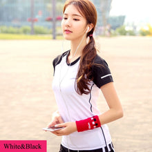 Load image into Gallery viewer, MAIJION Patchwork Sport T-shirt For Women Gym Fitness Yoga Shirts, Breathable Elastic Quick Dry Yoga Running Tops Exercises Tee