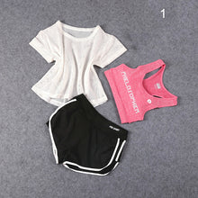 Load image into Gallery viewer, 3 PCS Set Women's Yoga Suit Fitness Clothing  Sportswear For Female Workout Sports Clothes Athletic Running Yoga Suit Sets