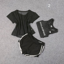 Load image into Gallery viewer, 3 PCS Set Women's Yoga Suit Fitness Clothing  Sportswear For Female Workout Sports Clothes Athletic Running Yoga Suit Sets