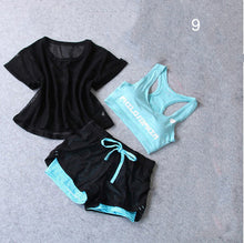 Load image into Gallery viewer, 3 PCS Set Women's Yoga Suit Fitness Clothing  Sportswear For Female Workout Sports Clothes Athletic Running Yoga Suit Sets