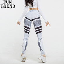 Load image into Gallery viewer, Running Pants Women Geometric Yoga Pants Women Fitness Sport Leggings High Waist Yoga Leggings Athletics Sport Pants Sports Wear