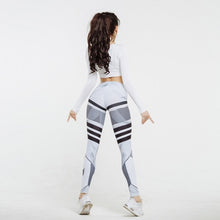 Load image into Gallery viewer, Running Pants Women Geometric Yoga Pants Women Fitness Sport Leggings High Waist Yoga Leggings Athletics Sport Pants Sports Wear