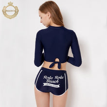 Load image into Gallery viewer, Swimwear Women Long Sleeve Swimsuit Rashguard Swimming Suit For Women Rash Guard Swimsuit Maillot De Bain Fille Surfing Windsurf