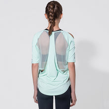 Load image into Gallery viewer, Sport Top Short Sleeve Sport T Shirt Women Fitness Strapless Yoga Shirt Sexy Back Mesh Tank Top Running T-shirt Women Sportswear