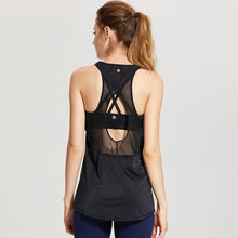 Load image into Gallery viewer, CRZ YOGA Women's Tops Activewear Mesh Workout Sports Racerback Cute Tank Tops