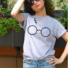 Load image into Gallery viewer, 2018 Harajuku Lightning Glasses T-shirt Plus Size Shirt Tee High Quality SCREEN PRINT Super Soft unisex Cute Couple Tshirts
