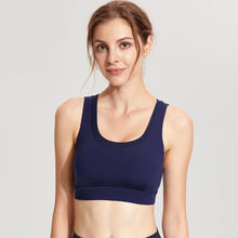 Load image into Gallery viewer, CRZ YOGA Women's Double Layer Wirefree Racerback Mesh Training Sports Bra with Pads