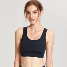 Load image into Gallery viewer, CRZ YOGA Women's Double Layer Wirefree Racerback Mesh Training Sports Bra with Pads