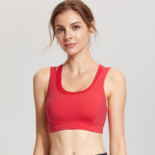 Load image into Gallery viewer, CRZ YOGA Women's Double Layer Wirefree Racerback Mesh Training Sports Bra with Pads