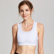 Load image into Gallery viewer, CRZ YOGA Women's Double Layer Wirefree Racerback Mesh Training Sports Bra with Pads