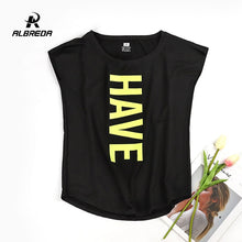 Load image into Gallery viewer, ALBREDA New Women Yoga Loose Shirts Sports Fitness Short Sleeve T-Shirt Ladies gym Running Quick Dry tights Tees Tops Clothing