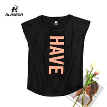 Load image into Gallery viewer, ALBREDA New Women Yoga Loose Shirts Sports Fitness Short Sleeve T-Shirt Ladies gym Running Quick Dry tights Tees Tops Clothing