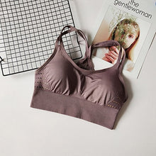 Load image into Gallery viewer, Energy Seamless Sports Bra Running Back Cross Strappy Yoga Bra With Removable Pads Brassiere Sport Woman Fitness Top Activewear