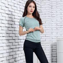 Load image into Gallery viewer, 2018 New Women Yoga Sport Suit quick Dry Bra Set 5 Piece Female Short-sleeved shorts long pants Outdoor Sportswear Fitness suit