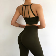 Load image into Gallery viewer, Peeli 2 Piece Yoga Set Sport Wear Women Sports Suit Fitness Gym Clothing Seamless Sports Bra Leggings Workout Running Tracksuits
