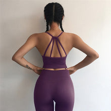Load image into Gallery viewer, Peeli 2 Piece Yoga Set Sport Wear Women Sports Suit Fitness Gym Clothing Seamless Sports Bra Leggings Workout Running Tracksuits