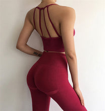 Load image into Gallery viewer, Peeli 2 Piece Yoga Set Sport Wear Women Sports Suit Fitness Gym Clothing Seamless Sports Bra Leggings Workout Running Tracksuits