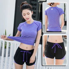 Load image into Gallery viewer, High Waist 3 Piece Yoga Set Leggins Sport Women Fitness Gym Yoga Bra Women Sport Tshirt Yoga Pants Gym Workout CropTop Tracksuit
