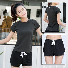 Load image into Gallery viewer, High Waist 3 Piece Yoga Set Leggins Sport Women Fitness Gym Yoga Bra Women Sport Tshirt Yoga Pants Gym Workout CropTop Tracksuit