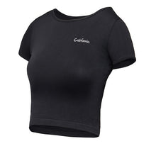 Load image into Gallery viewer, Peeli Letter Yoga Tops Breathable Sport Tank Top Fitness Women Short Sleeve Yoga Shirt Gym Running Sports T Shirt Jerseys Femme