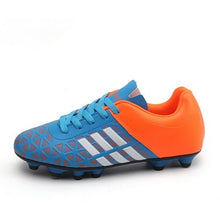 Load image into Gallery viewer, Men Football Soccer Boots Athletic Soccer Shoes 2018 New Leather Big Size High Top Soccer Cleats Training Football Sneaker Man