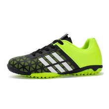 Load image into Gallery viewer, Men Football Soccer Boots Athletic Soccer Shoes 2018 New Leather Big Size High Top Soccer Cleats Training Football Sneaker Man
