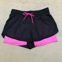 Load image into Gallery viewer, Women Loose Sport Yoga Shorts Adjustable Waist Fitness Running Short Pants