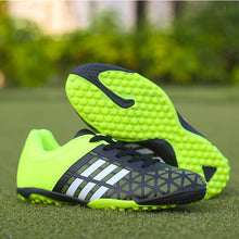 Load image into Gallery viewer, Men Football Soccer Boots Athletic Soccer Shoes 2018 New Leather Big Size High Top Soccer Cleats Training Football Sneaker Man