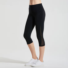 Load image into Gallery viewer, CRZ YOGA Women's High Waist Squat-Proof Capri Cropped Mesh Workout Leggings with Pocket