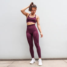 Load image into Gallery viewer, Women's Sports Suit Female Sportswear For Woman Gym Fitness Clothing Women Sport Wear Clothes Sporty 2 Piece Set Leggings
