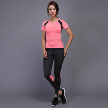 Load image into Gallery viewer, OLOEY Women Tennis Clothes Yoga Set Badminton Clothing Fitness Running Shirt+Pants Quick Dry Gym Workout Jogging Sport Suit