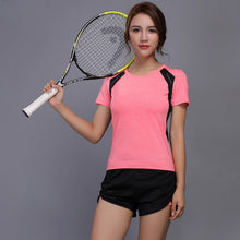 Load image into Gallery viewer, OLOEY Women Tennis Clothes Yoga Set Badminton Clothing Fitness Running Shirt+Pants Quick Dry Gym Workout Jogging Sport Suit