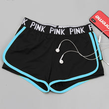 Load image into Gallery viewer, New English alphabet Sport Shorts For Women slim skinny stitching yoga sports running fitness shorts