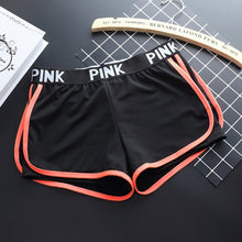 Load image into Gallery viewer, New English alphabet Sport Shorts For Women slim skinny stitching yoga sports running fitness shorts