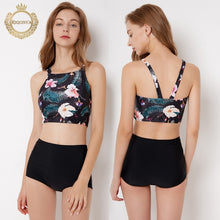 Load image into Gallery viewer, Bikini 2018 High Neck Tank Crop Top Bikini Crochet Bikinis Set Swimwear Swimsuit Female Beachwear 2018 Monokini Bathing Suit